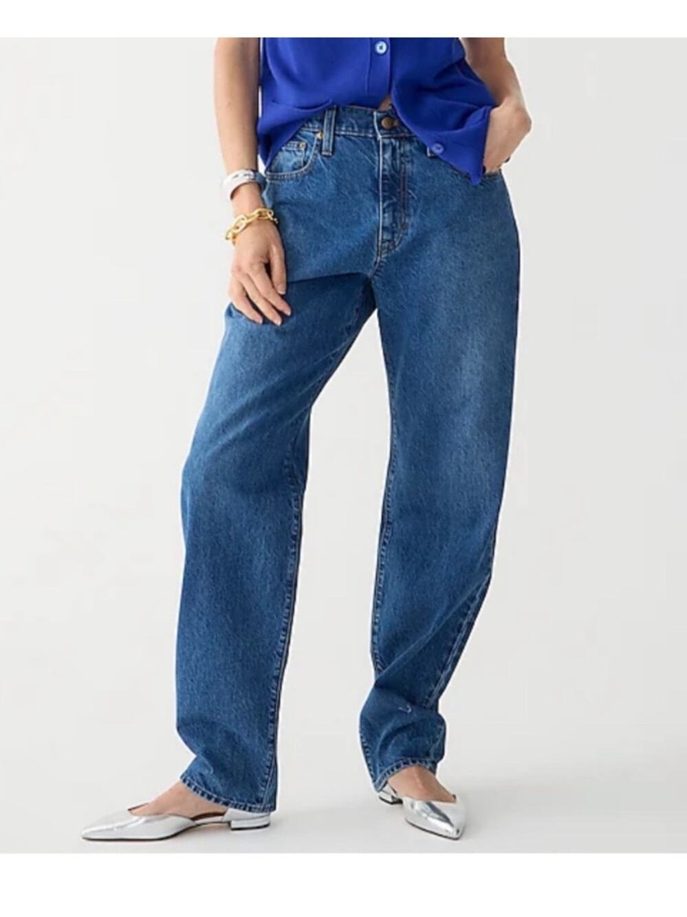 J. Crew Women's Soft Slouchy-Straight Jean in Turney Wash - Size 32